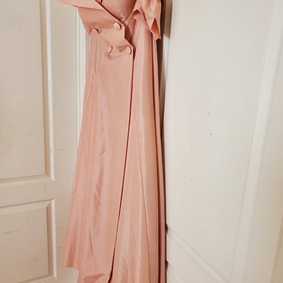 Sibel Yavuz Pink Double-breasted Coat Formal Dress - Picture 8 of 10